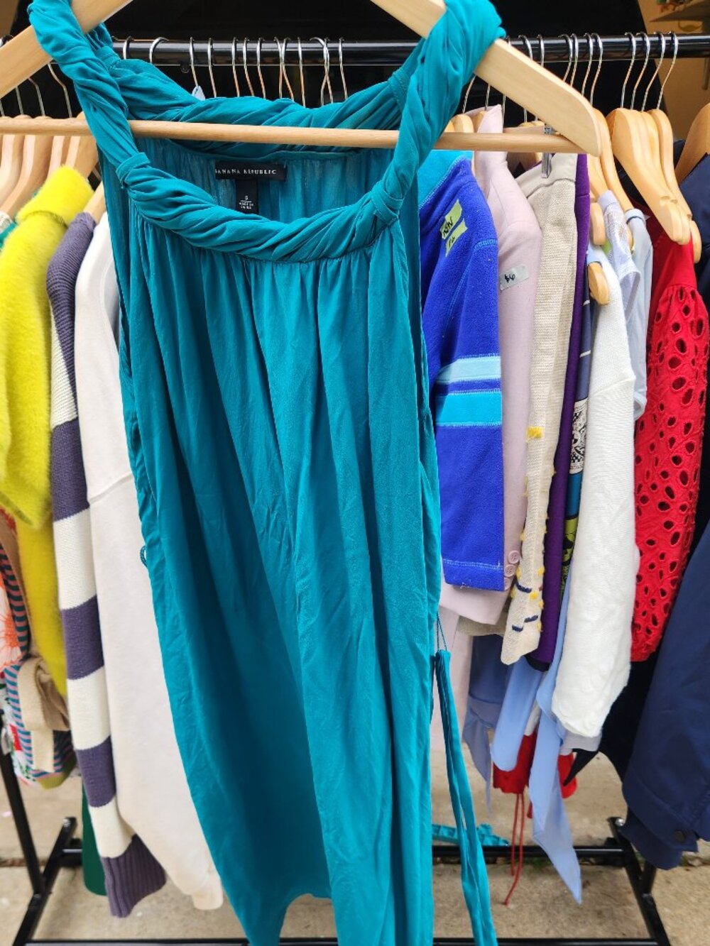 Banana Repblic Rope Neck Silk Dress